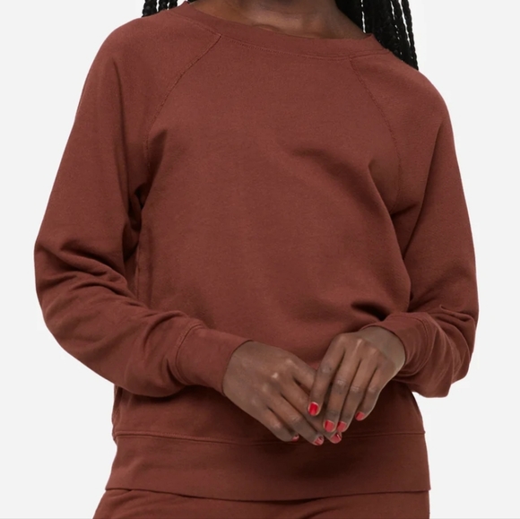 MATE the Label Tops - MATE THE LABEL Cocoa Brown Raglan Terry Sweatshirt